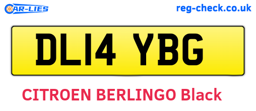 DL14YBG are the vehicle registration plates.