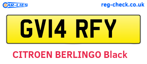 GV14RFY are the vehicle registration plates.
