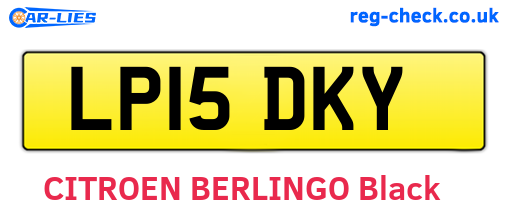 LP15DKY are the vehicle registration plates.