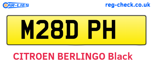 M28DPH are the vehicle registration plates.