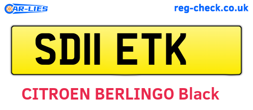 SD11ETK are the vehicle registration plates.