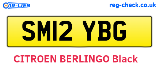 SM12YBG are the vehicle registration plates.