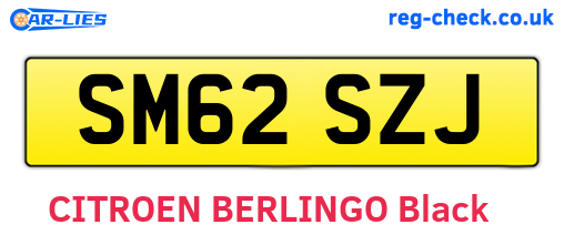 SM62SZJ are the vehicle registration plates.