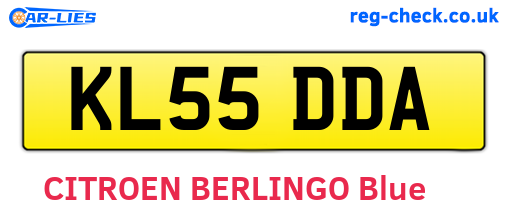 KL55DDA are the vehicle registration plates.
