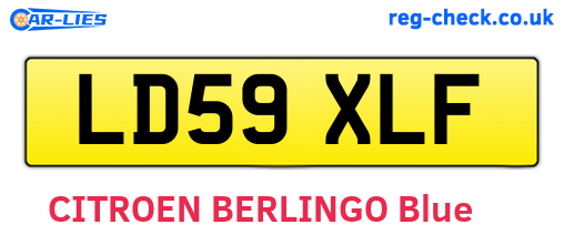 LD59XLF are the vehicle registration plates.