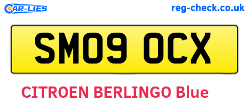 SM09OCX are the vehicle registration plates.