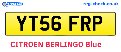 YT56FRP are the vehicle registration plates.