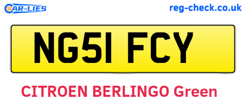 NG51FCY are the vehicle registration plates.