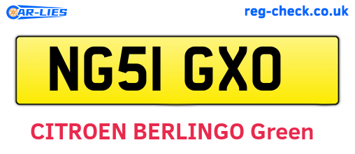 NG51GXO are the vehicle registration plates.