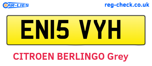 EN15VYH are the vehicle registration plates.