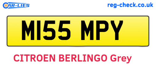 M155MPY are the vehicle registration plates.
