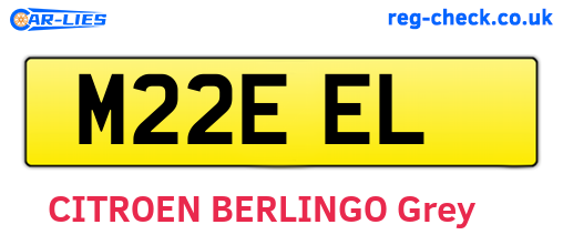 M22EEL are the vehicle registration plates.