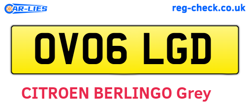 OV06LGD are the vehicle registration plates.