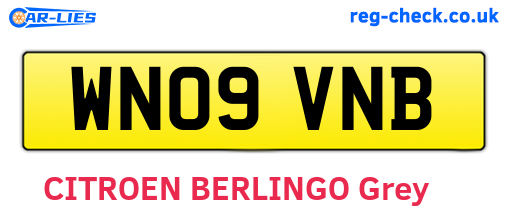 WN09VNB are the vehicle registration plates.