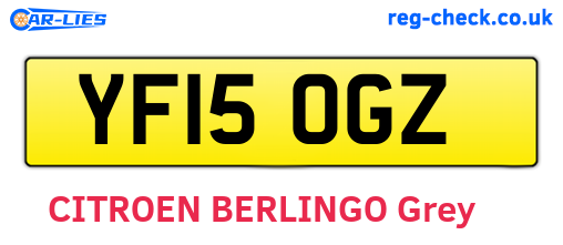 YF15OGZ are the vehicle registration plates.