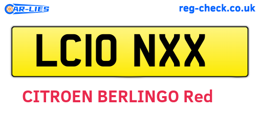 LC10NXX are the vehicle registration plates.