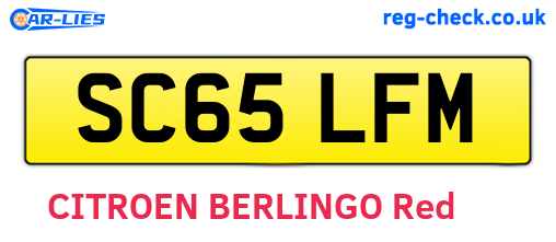 SC65LFM are the vehicle registration plates.