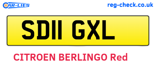 SD11GXL are the vehicle registration plates.