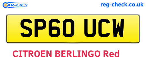 SP60UCW are the vehicle registration plates.