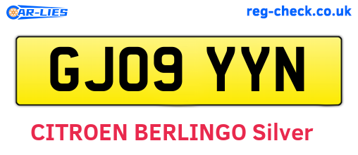 GJ09YYN are the vehicle registration plates.