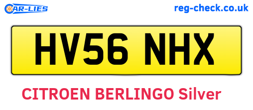 HV56NHX are the vehicle registration plates.