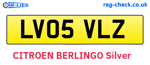 LV05VLZ are the vehicle registration plates.
