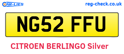 NG52FFU are the vehicle registration plates.