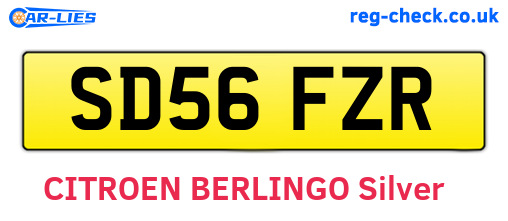SD56FZR are the vehicle registration plates.