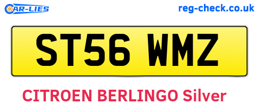 ST56WMZ are the vehicle registration plates.