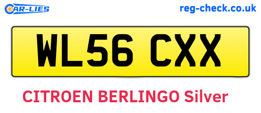 WL56CXX are the vehicle registration plates.