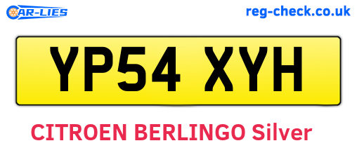 YP54XYH are the vehicle registration plates.