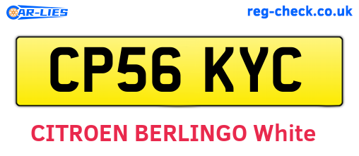 CP56KYC are the vehicle registration plates.
