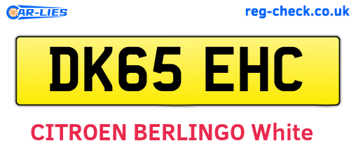 DK65EHC are the vehicle registration plates.