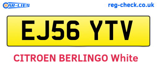EJ56YTV are the vehicle registration plates.