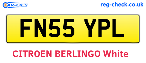 FN55YPL are the vehicle registration plates.