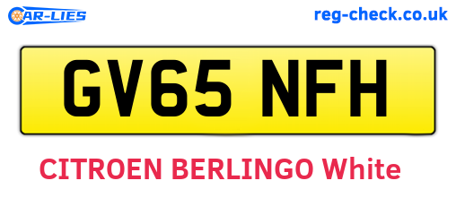 GV65NFH are the vehicle registration plates.