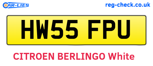 HW55FPU are the vehicle registration plates.