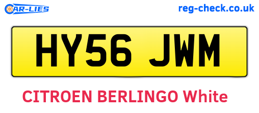 HY56JWM are the vehicle registration plates.