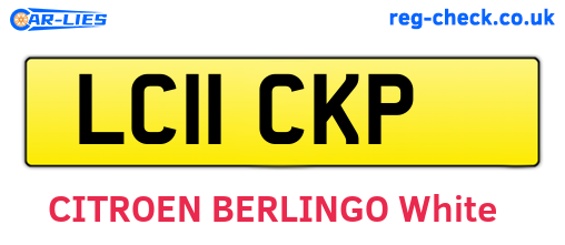 LC11CKP are the vehicle registration plates.