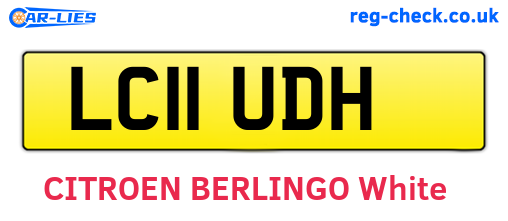 LC11UDH are the vehicle registration plates.