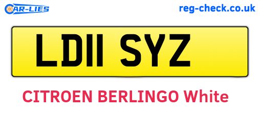 LD11SYZ are the vehicle registration plates.