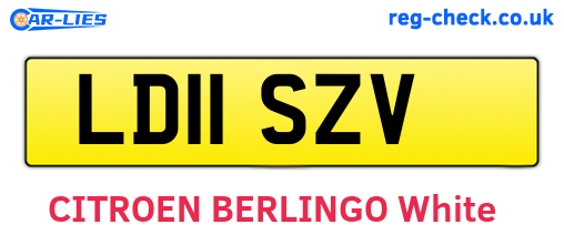 LD11SZV are the vehicle registration plates.