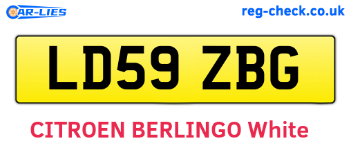 LD59ZBG are the vehicle registration plates.