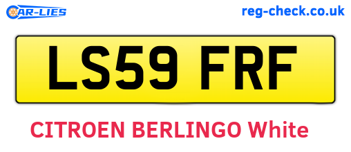 LS59FRF are the vehicle registration plates.