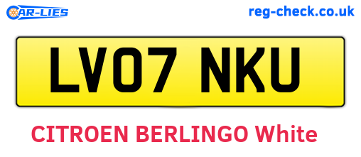 LV07NKU are the vehicle registration plates.