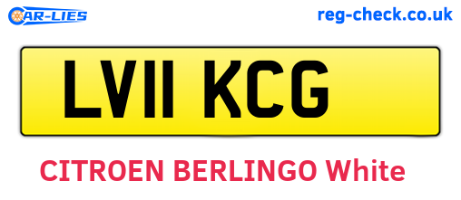 LV11KCG are the vehicle registration plates.