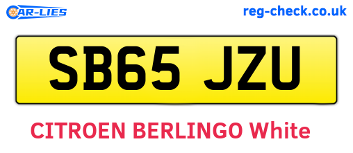 SB65JZU are the vehicle registration plates.
