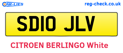 SD10JLV are the vehicle registration plates.