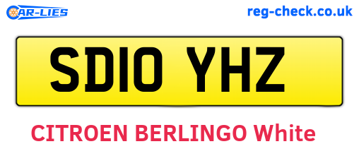 SD10YHZ are the vehicle registration plates.
