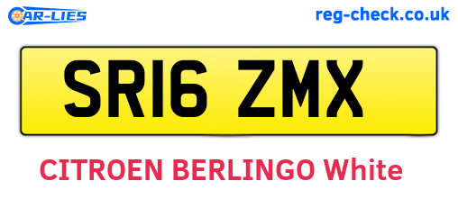 SR16ZMX are the vehicle registration plates.